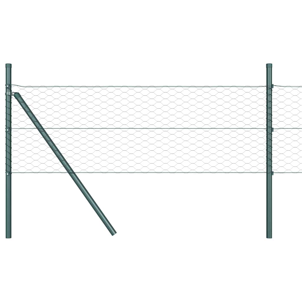 Recinzione metallica saldata 100 x 60 cm con pilastri in acciaio rivestito PVC