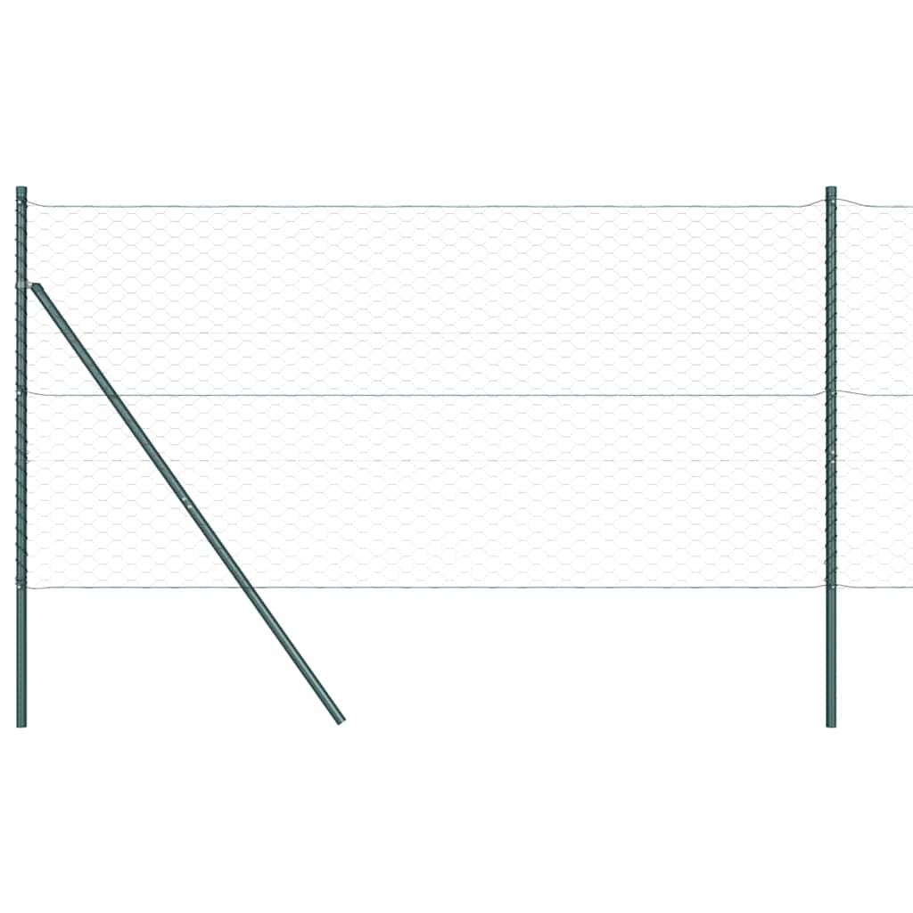 Recinzione metallica saldata 100 x 1,2 m con pilastri in acciaio PVC grigio