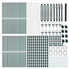 Recinzione metallica saldata 100 x 1,5 m con pilastri per fissaggio a terra