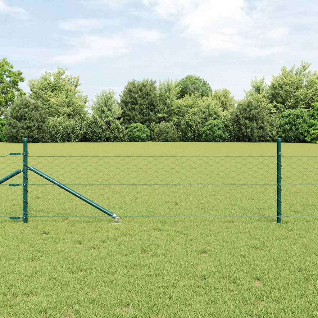 Recinzione in rete saldata con punte 10 x 0,4 m - Acciaio rivestito PVC