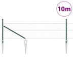 Recinzione in rete saldata con punte 10 x 0,5 m - Acciaio rivestito PVC verde
