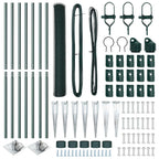Recinzione in rete saldata con punte 10 x 1,2 m - Acciaio rivestito PVC Verde