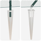 Recinzione in rete saldata con punte 10 x 1,5 m - Acciaio rivestito PVC verde