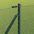 Recinzione in rete saldata con punte 10 x 1,5 m - Acciaio rivestito PVC verde