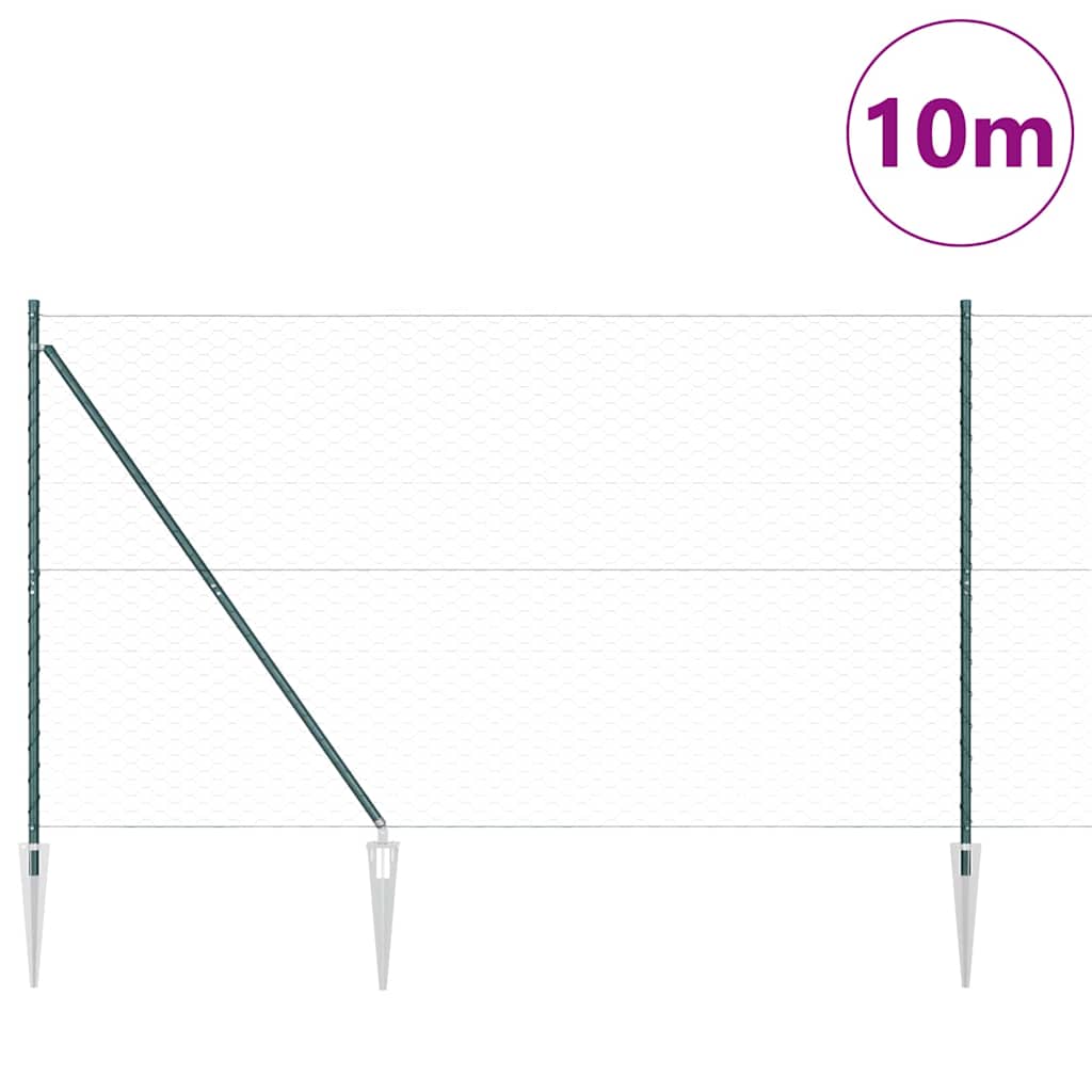 Recinzione in rete saldata con punte 10 x 1,5 m