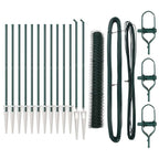 Recinzione in rete saldata con punte 25 x 1 m (L x H) - Acciaio rivestito PVC verde foresta