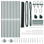 Recinzione in rete saldata con punte 25 x 1 m (L x H) - Acciaio rivestito PVC verde foresta