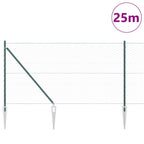 Recinzione in rete saldata con punte 25 x 1 m (L x H) - Acciaio rivestito PVC verde foresta
