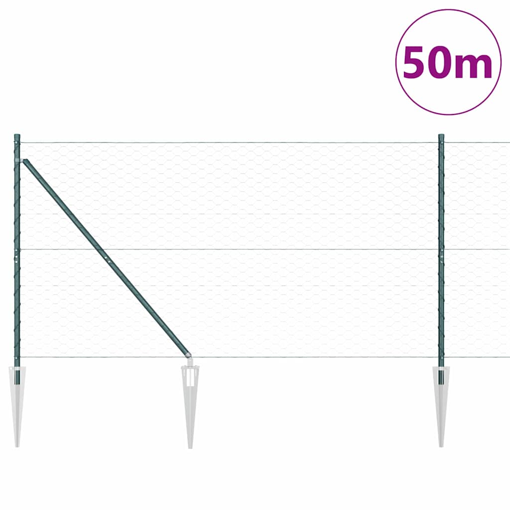 Recinzione in rete saldata con punte 50 x 1,4 m