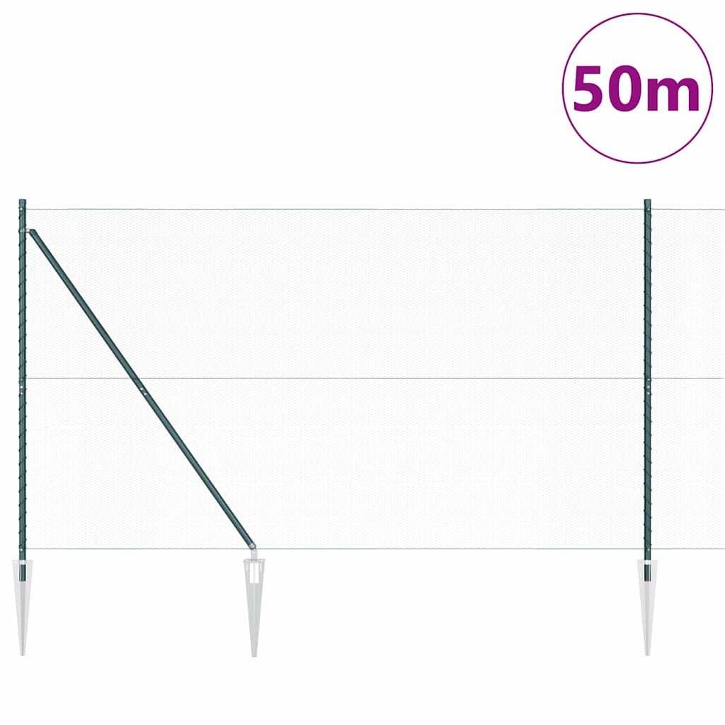 Recinzione in rete saldata con punte 50 x 1,6 m