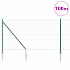 Recinzione in rete saldata con punte 100 x 1,4 m - Acciaio rivestito PVC