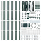 Recinzione in rete saldata con punte 100 x 1,5 m - Acciaio rivestito PVC verde