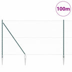 Recinzione in rete saldata zincata 100 x 1,5 m con pali e punte