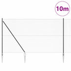 Recinzione in rete saldata con punte 10 x 1,5 m - Acciaio rivestito PVC grigio