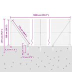 Recinzione in rete saldata con punte 10 x 1,5 m