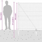 Recinzione in rete saldata con punte 10 x 1,6 m