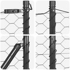 Recinzione in rete saldata con punte 25 x 0,4 m