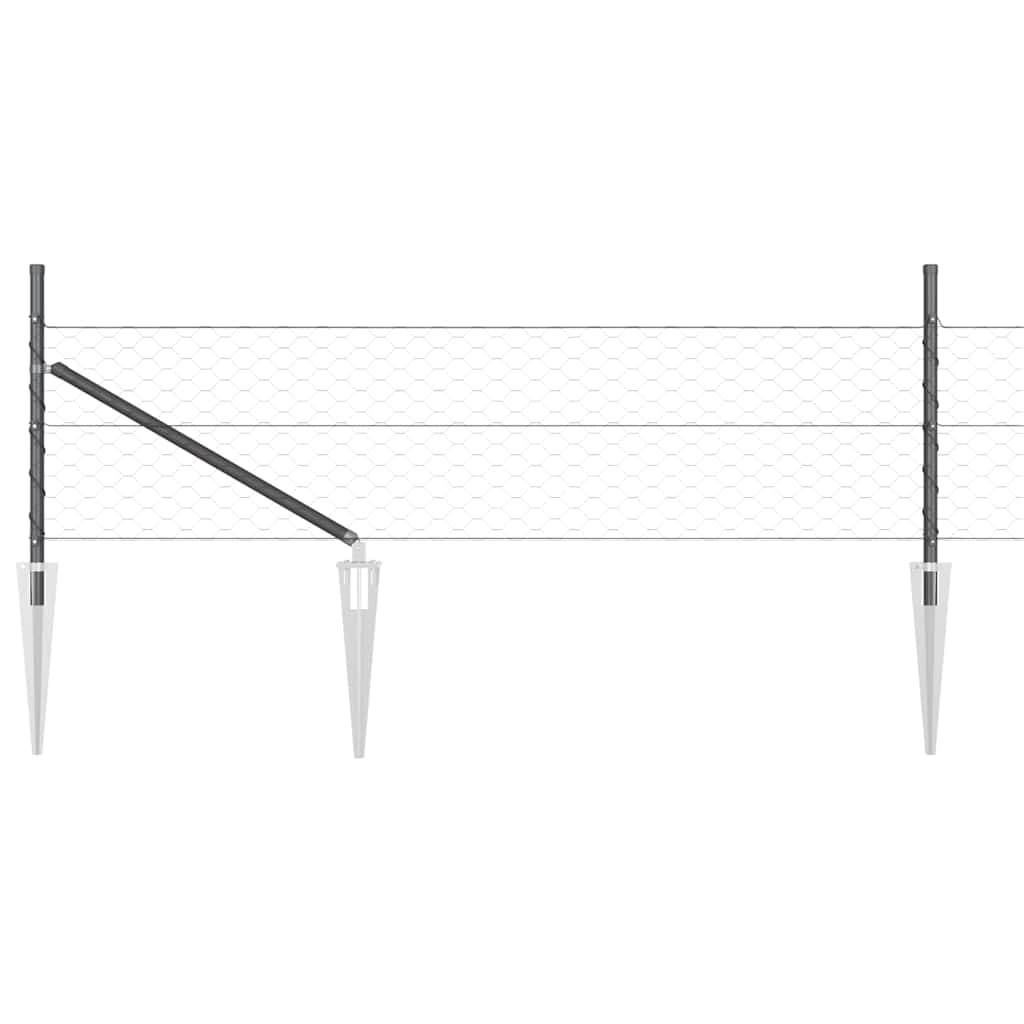 Recinzione in rete saldata con punte 25 x 0,5 m