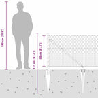 Recinzione in rete saldata con punte 25 x 0,8 m