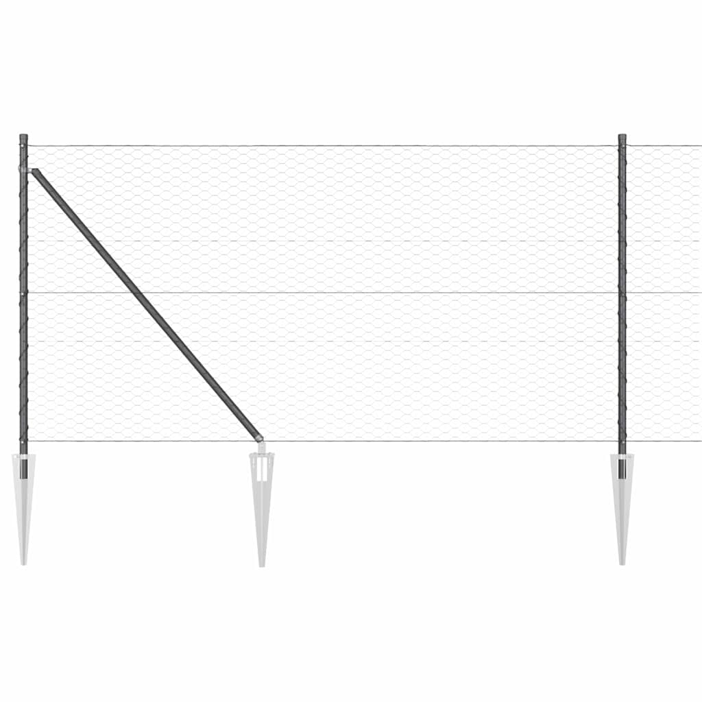Recinzione in rete saldata con punte 25 x 1 m