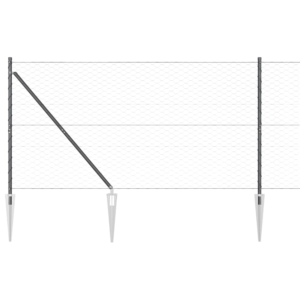 Recinzione in rete saldata con punte 25 x 1,2 m