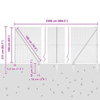 Recinzione in rete saldata con punte 25 x 1,6 m
