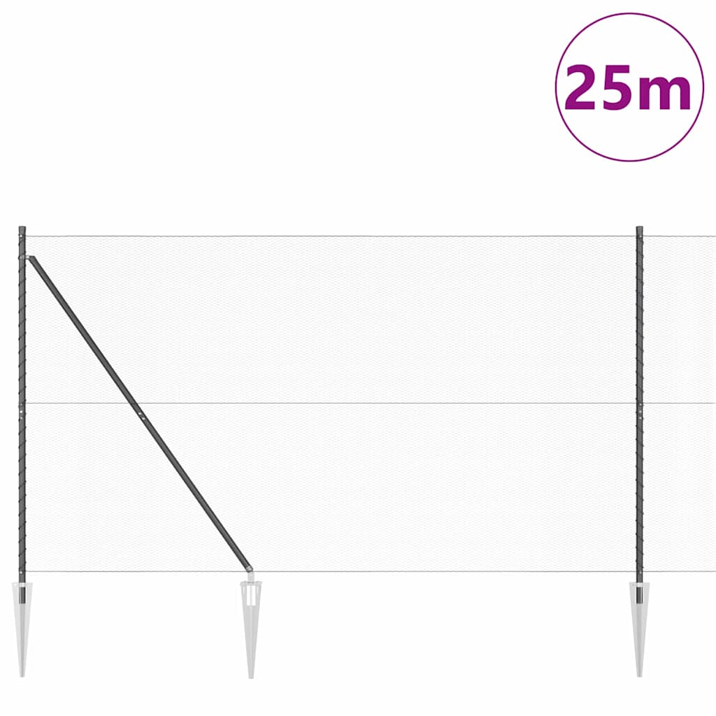 Recinzione in rete saldata con punte 25 x 1,6 m