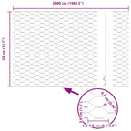 Recinzione in rete saldata con punte 50 x 0,5 m