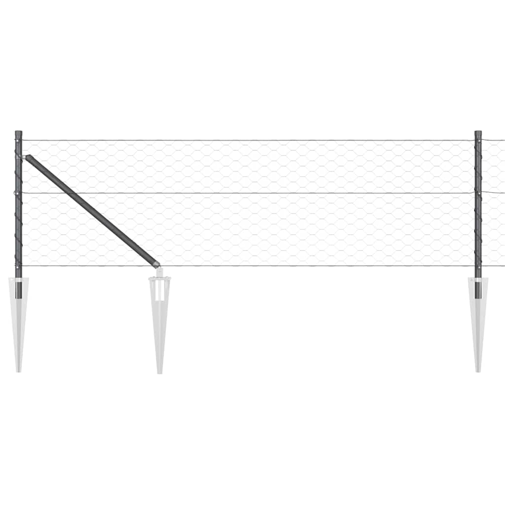 Recinzione in rete saldata con punte 50 x 0,6 m (L x H)