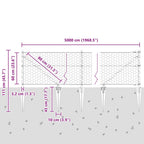 Recinzione in rete saldata con punte 50 x 0,6 m (L x H)