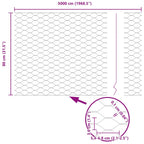 Recinzione in rete saldata con punte 50 x 0,8 m