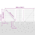 Recinzione in rete saldata con punte 50 x 1 m