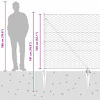 Recinzione in rete saldata con punte 50 x 1,4 m