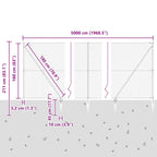 Recinzione in rete saldata con punte 50 x 1,6 m