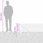 Recinzione in rete saldata con punte 100 x 0,4 m