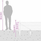 Recinzione in rete saldata con punte 100 x 0,5 m