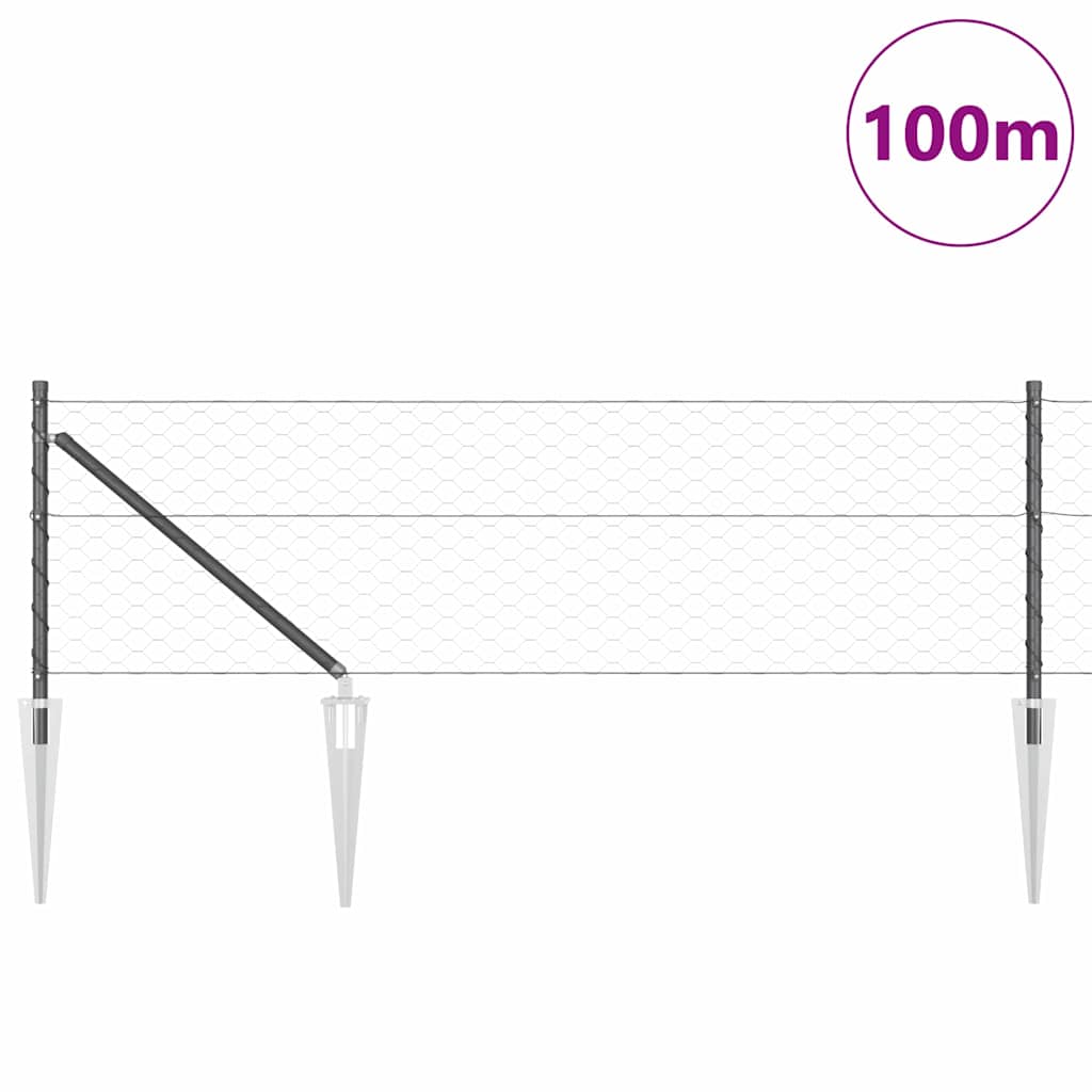 Recinzione in rete saldata con punte 100 x 0,6 m