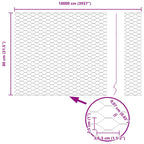 Recinzione in rete saldata con punte 100 x 0,8 m