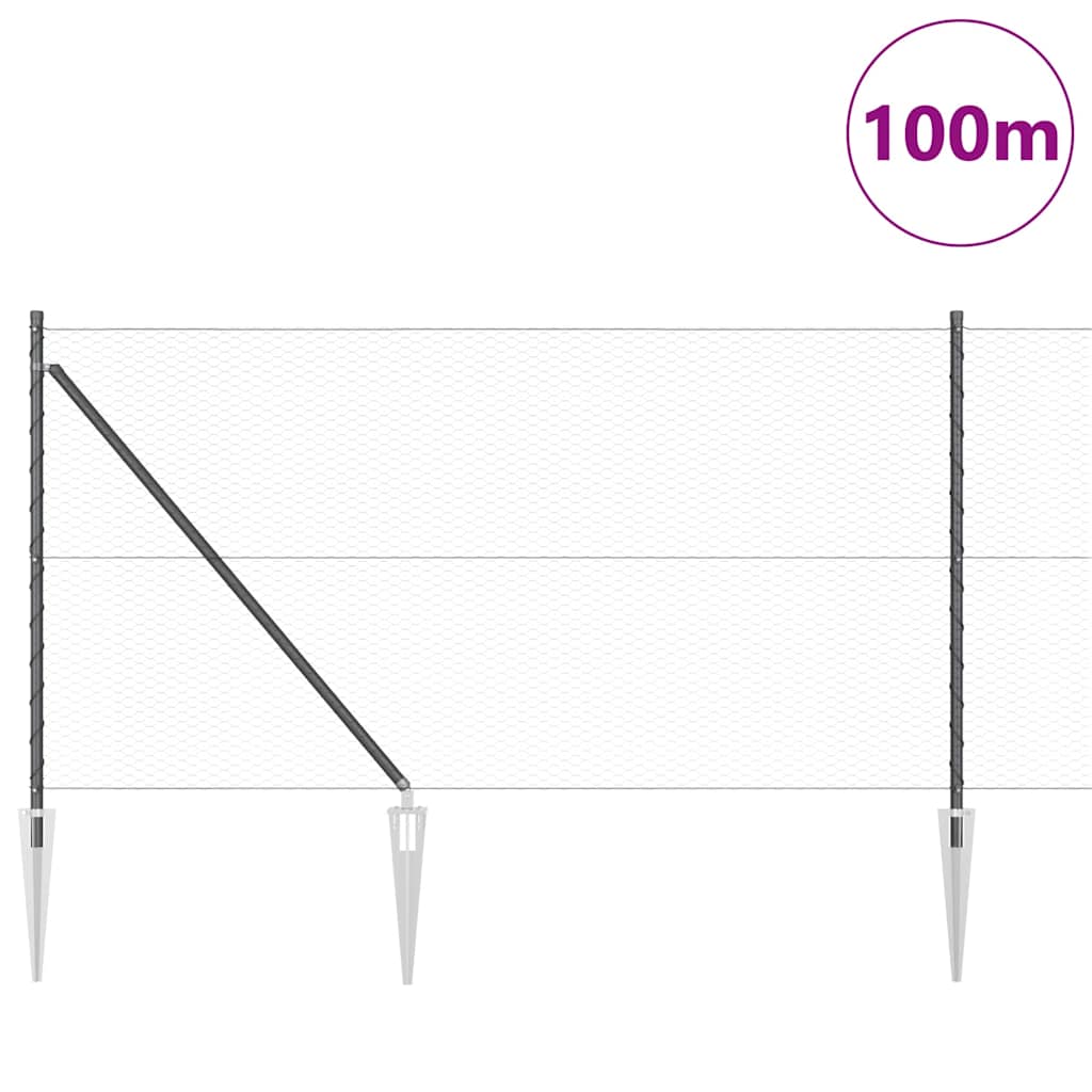 Recinzione in rete saldata con punte 100 x 1 m