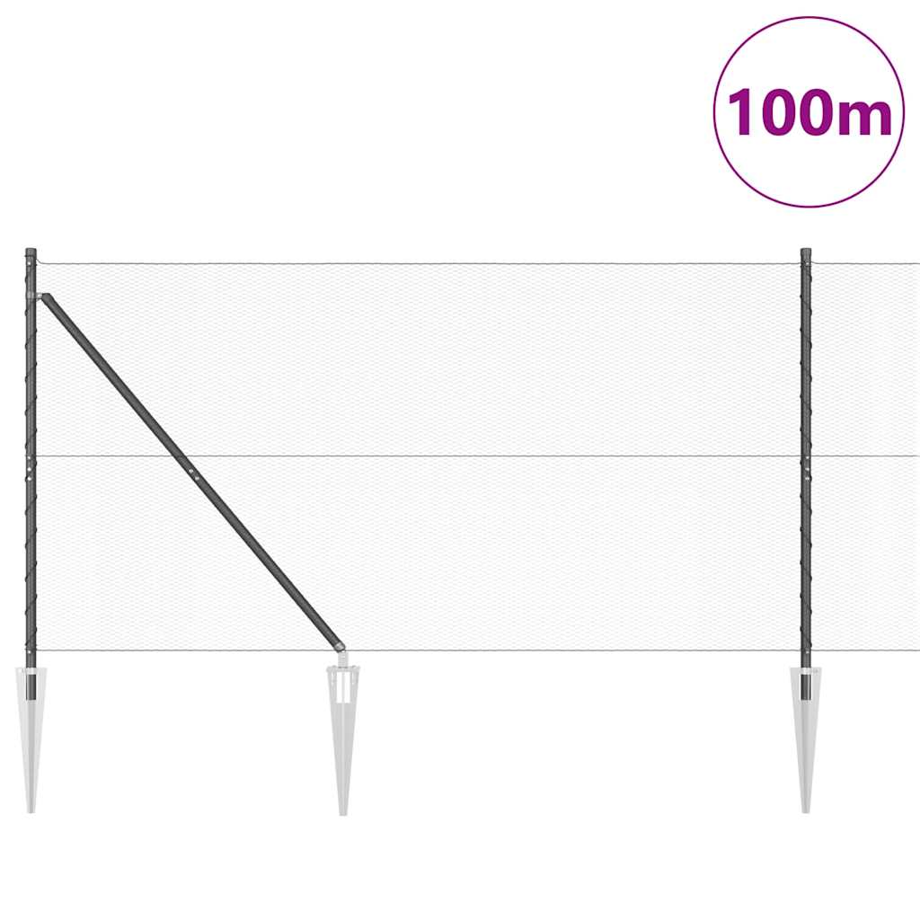 Recinzione in rete saldata con punte 100 x 1,2 m
