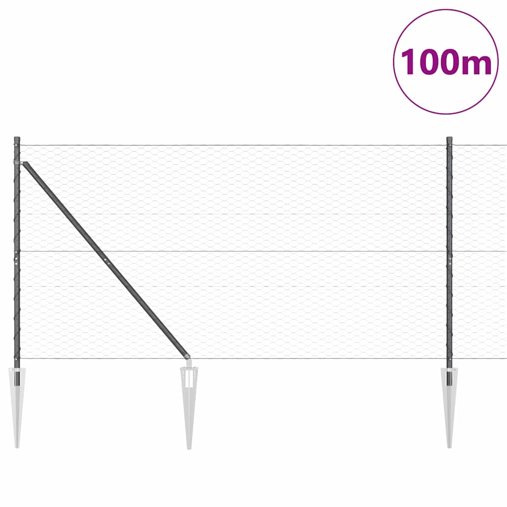 Recinzione in rete saldata con punte 100 x 1,4 m