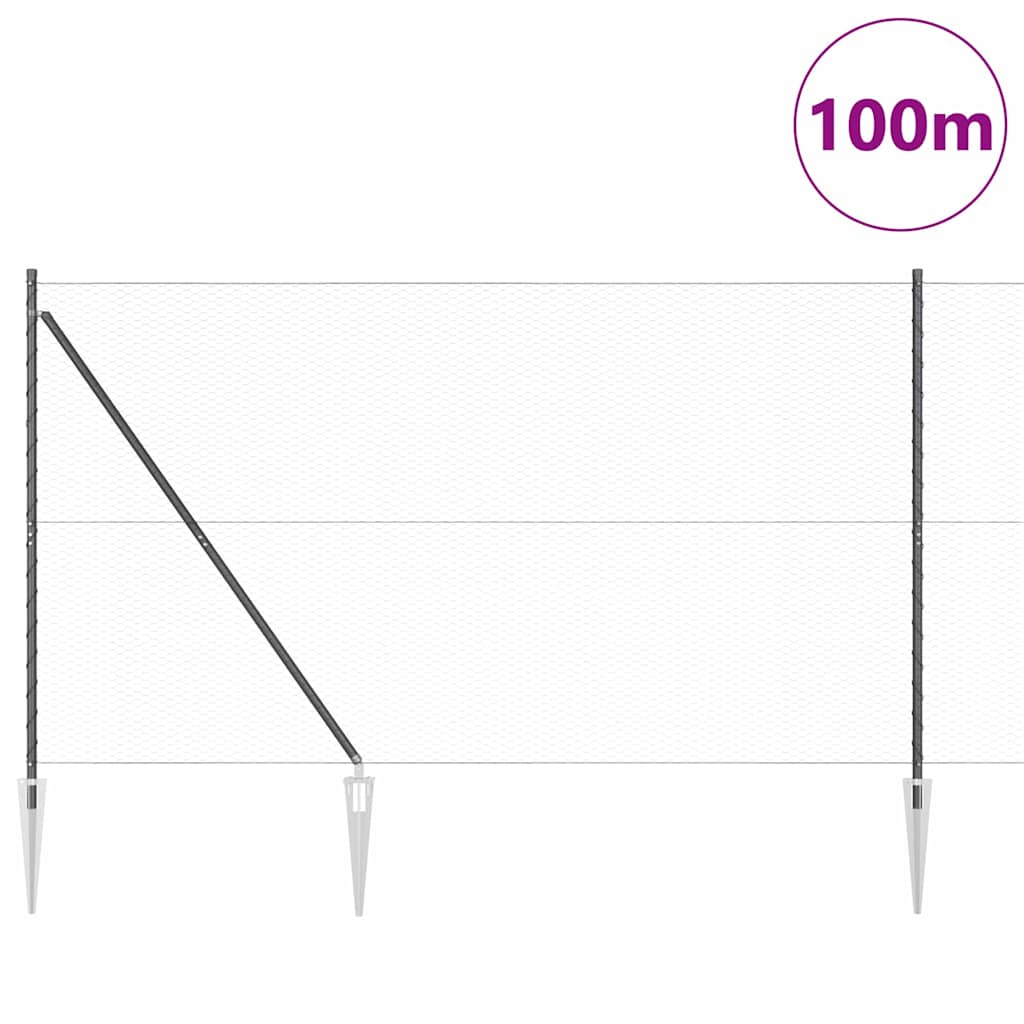 Recinzione in rete saldata con punte 100 x 1,5 m