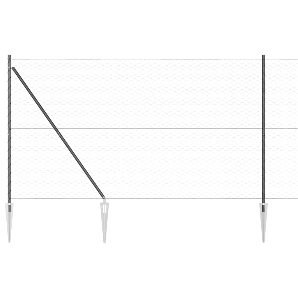 Recinzione in rete saldata con punte 100 x 1,5 m