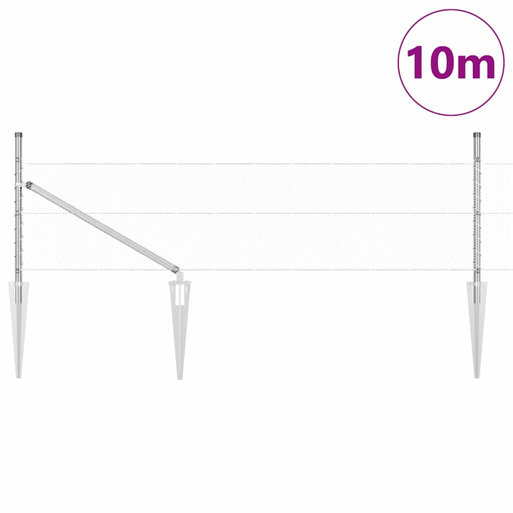 Recinzione in rete saldata con punte 10 x 0,4 m