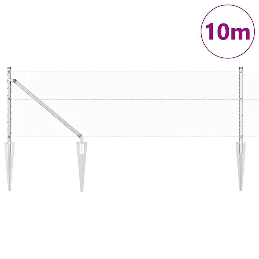 Recinzione in rete saldata con punte 10 x 0,6 m