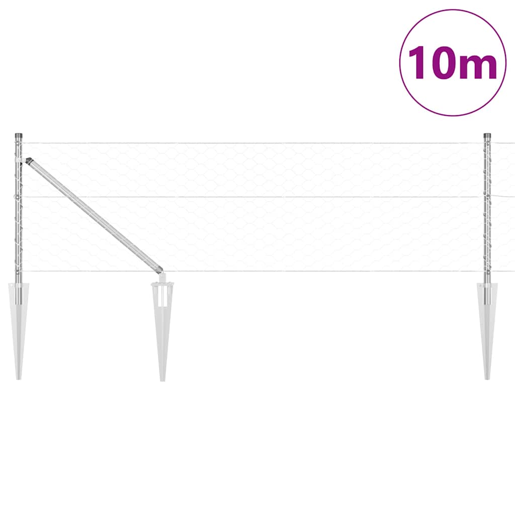 Recinzione in rete saldata con punte 10 x 0,6 m