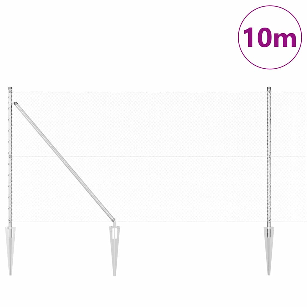 Recinzione in rete saldata con punte 10 x 1 m