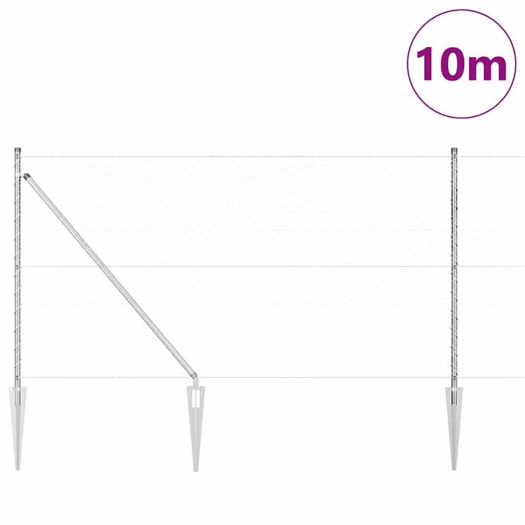 Recinzione in rete saldata con punte 10 x 1 m