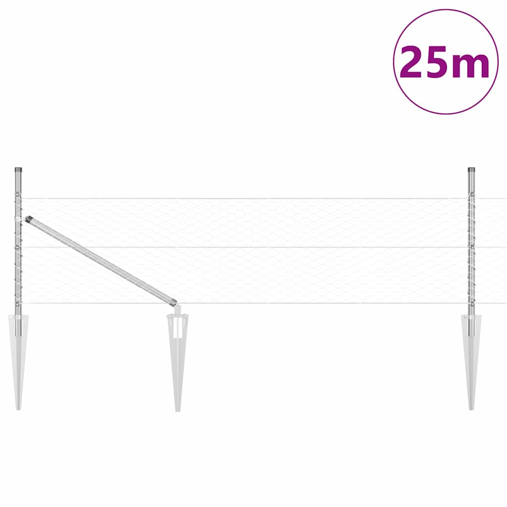 Recinzione in rete saldata con punte 25 x 0,5 m
