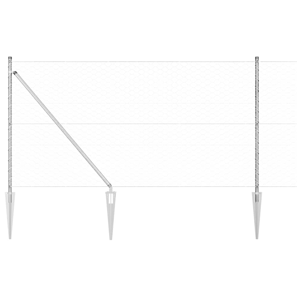 Recinzione in rete saldata con punte 25 x 1 m (L x H)